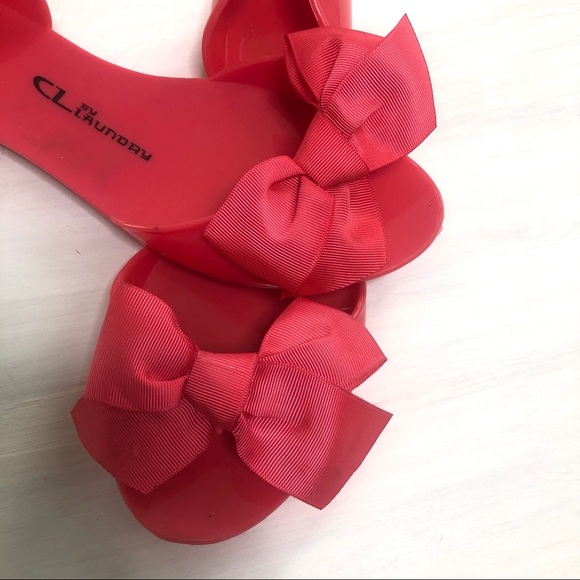CL by Laundry Hot Pink Jelly Flats. - Picture 2 of 5